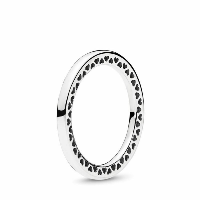 Pandora Classic Hearts Stackable Ring Sale NZ, Sterling Silver (691357-UEL)